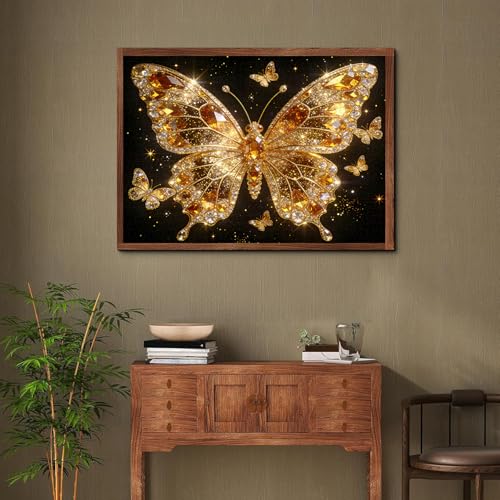 Puzzle PPuzzling de Mariposas para Adultos 1000 Piezas, Alas Doradas Brillantes miniatura 6