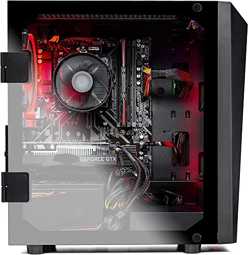 Image of SkyTech Blaze II Gaming Computer PC Desktop - Ryzen 5 2600 6-Core 3.4 GHz, NVIDIA GeForce GTX 1660 6G, 500G SSD, 8GB DDR4, RGB, AC WiFi, Windows 10 Home 64-bit