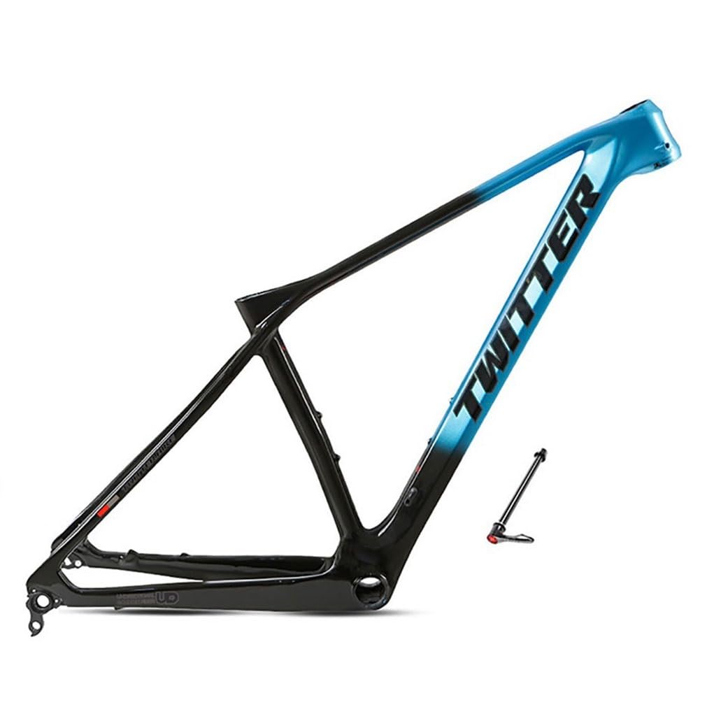 HIMALO Carbon Mountain Bike Frame 27.5er 29er Bike Frame Disc Brake Thru Axle 142mm/148mm XC Hardtail Frame 15''/17''/19'' Internal Routing(Blue,15'')
