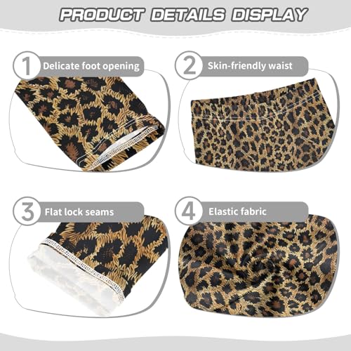Leopard Girls Leggings Kids Yoga Pants Athletic Tights Pants 4-10 Years3