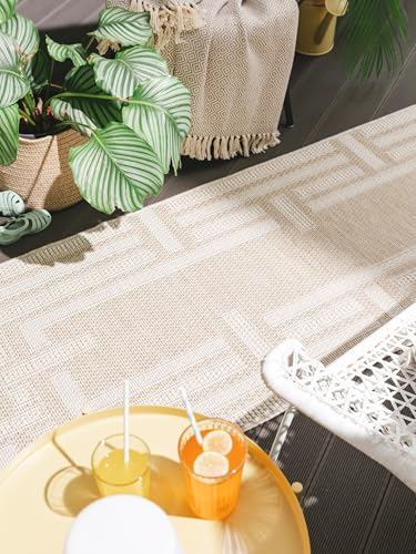 Tapis facile d'entretien benuta Nest Bronco crème style géométrique
