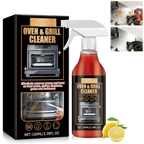 Oven & Grill Cleaner Spray, Backofenreiniger, Oven Cleaner, Backofen und Grillreiniger Gasgrill, Backofenreiniger Extra Stark Ofenreiniger Küchenreiniger für Backofen,Herdplatte, Grill, Oven(1 Stück)