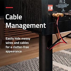 Fluancefloorspeakerstandsforsurroundsoundandbookshelfspeakerswithsolidconstructionadjustablefloorspikesrubberisolationfeetcablemanagementsquarebasematteblackpairss05s Urban Country Home Decor Fluance floor speaker stands for surround sound and bookshelf speakers with solid construction adjustable floor spikes rubber isolation feet cable management square base matte blackpair ss05s urban country home decor