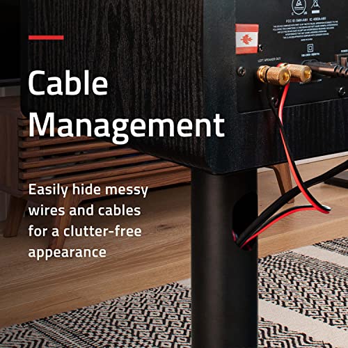 Fluancefloorspeakerstandsforsurroundsoundandbookshelfspeakerswithsolidconstructionadjustablefloorspikesrubberisolationfeetcablemanagementsquarebasematteblackpairss05s Urban Country Home Decor Fluance floor speaker stands for surround sound and bookshelf speakers with solid construction adjustable floor spikes rubber isolation feet cable management square base matte blackpair ss05s urban country home decor