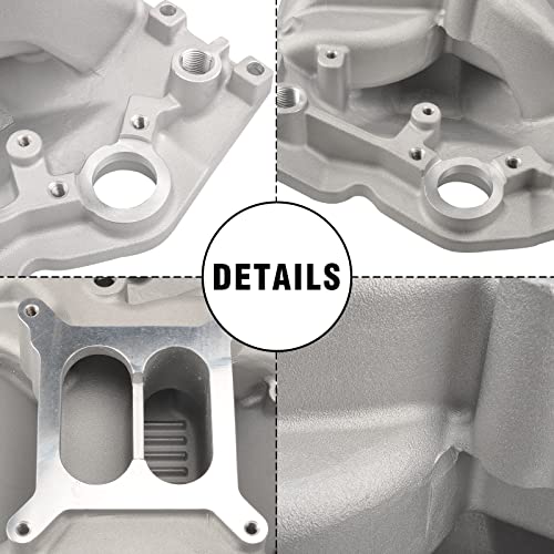 Batoneco Small Block Dual Plane Intake Manifold Compatible With Chevy Sbc Vortec V8 283 307 350 327 #TOP2