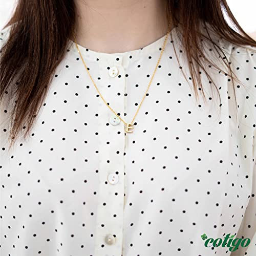 Collar de Acero Inoxidable con Colgante Inicial A-Z
