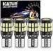 KATUR 194 W5W 168 T10 LED CANBUS sans Erreur LED 6000K Blanc xénon Ampoule 30-SMD 3014 12-24V Remplacement Lumière de Plaque d'immatriculation de Porte de Carte de dôme de Voiture(Version améliorée)