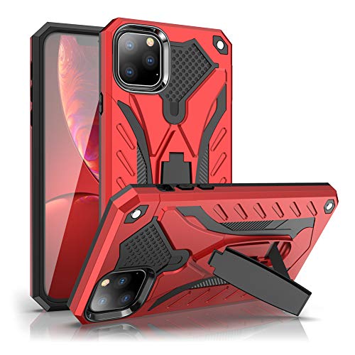 Mayround Compatible for iPhone 11 Pro 5.8" Case,Dual Layers Armor Case, Heavy Duty Protective Shockproof Resistant Rugged Case with Built-in Kickstand (Red, for 5.8")