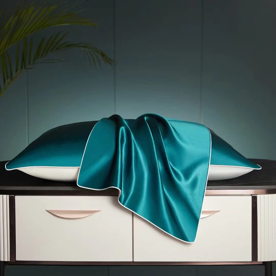 100% Mulberry Silk Charmeuse Silk Pillowcase With Lyocell underside for Hair and Skin 1pc Envelope Closure Gift Box (50 x 75 cm