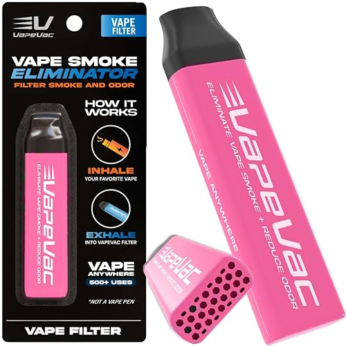 VapeVac(Registered AMZ Brand) Pocket-Sized Personal Air Filter for Discreet Output Reduction | Minimizes Odor Keeps Air Fresh | Not an Emission Device 500+ Uses