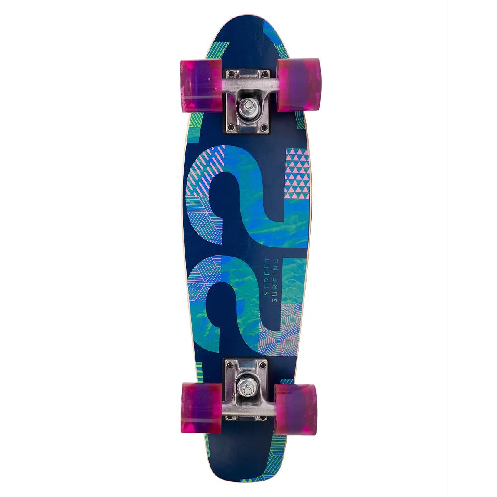 Streetsurfing - Cruiser Beach Board Wood, patineta Unisexo, Black, One Size - 05-06-005-6