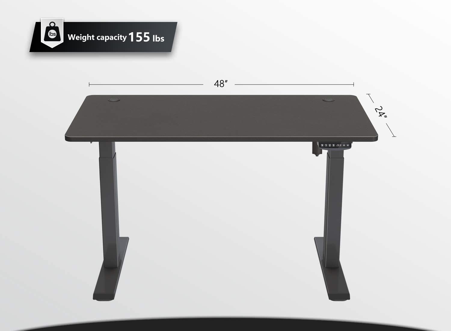 FEZIBO Height Adjustable Electric Standing Desk, 48 x 24 Inches Stand