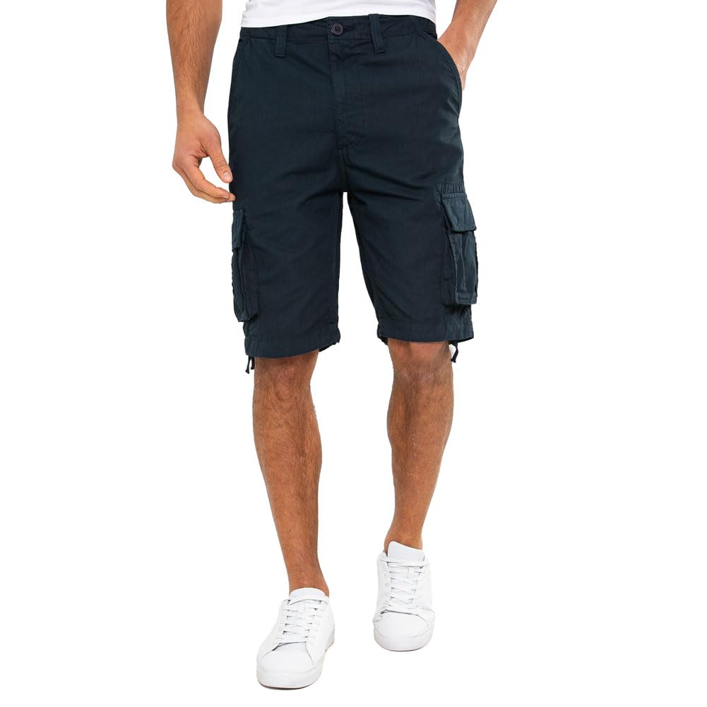 Threadbare Manchester Men's Cotton Casual Sweat Shorts, Manchester - Navy, 30W