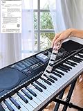 YPTSYSYS Klavierführer für Anfänger, aus Silikon, keine Aufkleber erforderlich, Klavier Zubehör für 61-Tasten Piano/Keyboard, wiederverwendbar und wird mit Box geliefert (Staff Boards)
