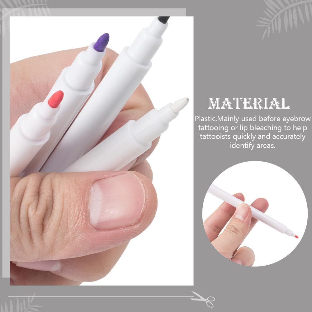 minkissy Tattoo Pen for 4 Pack Waterproof Fine Tip Positioning Marking Pens for Eyebrow Lip Piercing Tattoo Salon Use - Image 4