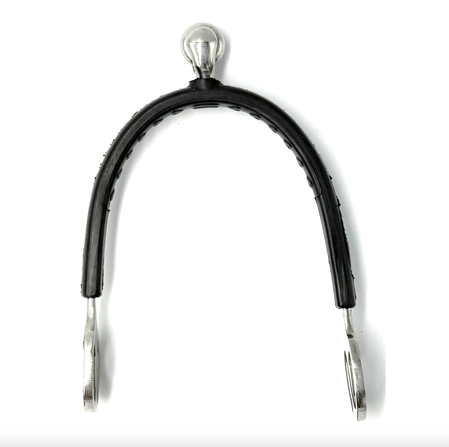 ES1083 METALAB SuperSpur horizontal Ballsporen mit Soft Touch Ballrad und Gummi Reitsporen Reiten Sporen Spur aus hochwertiger Edelstahl (M 25 mm - Damen)