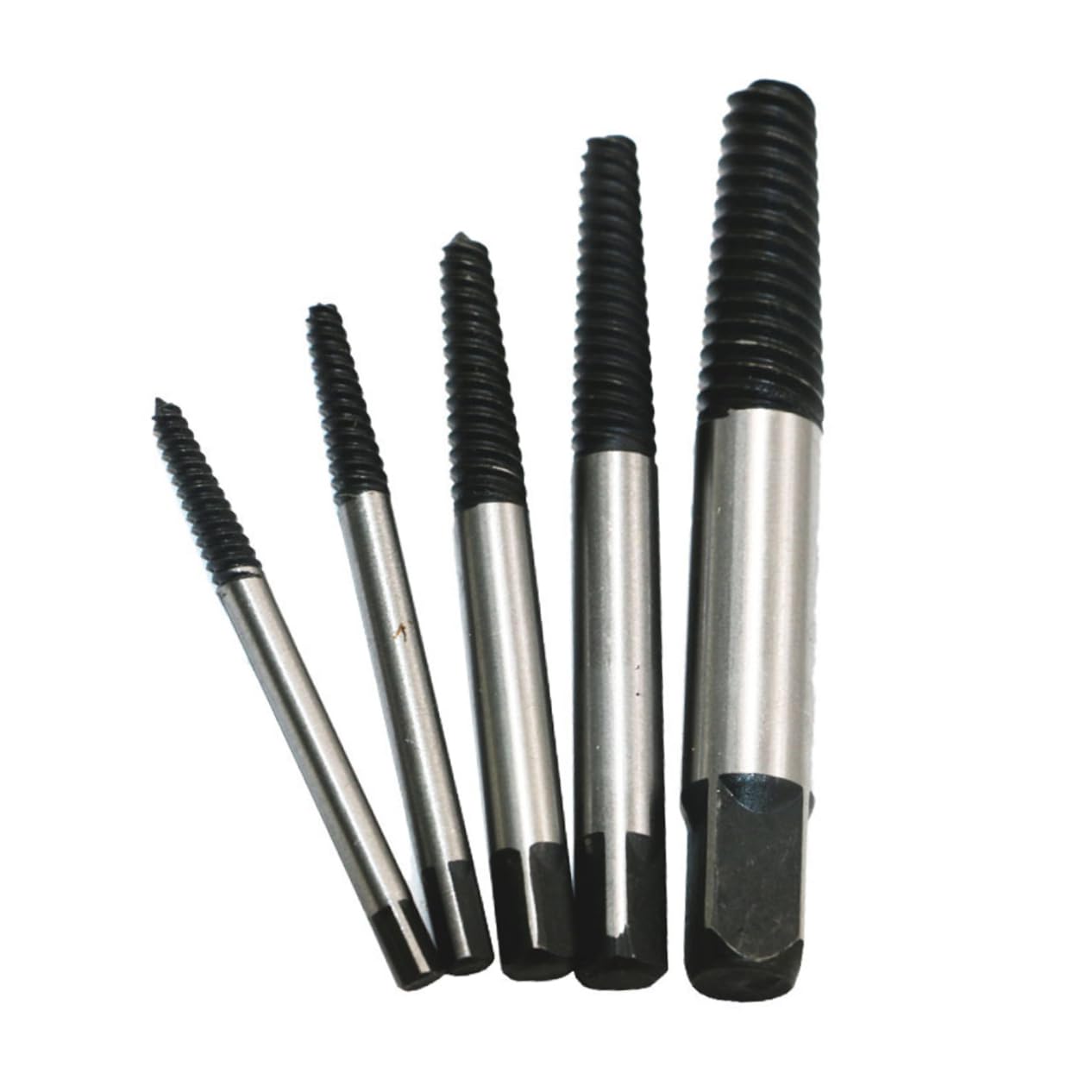 Lurrose Damaged Screw Extractor Kit 5pcs Bolt Extractor Tool Set Home Screw Extractor Kit Plastic Case Random