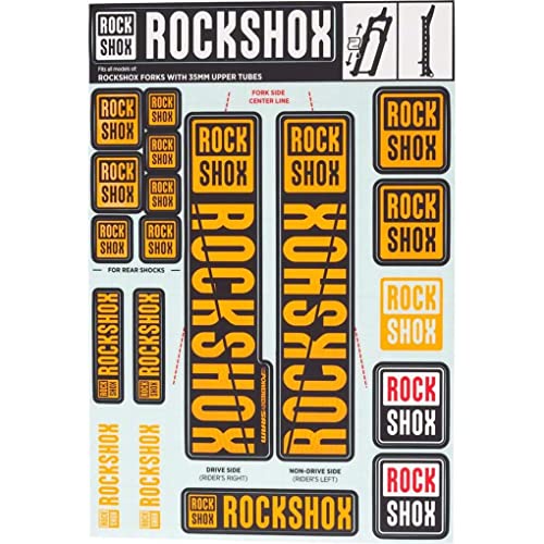 Stickers RockShox 35 mm orange protection et style pour fourche