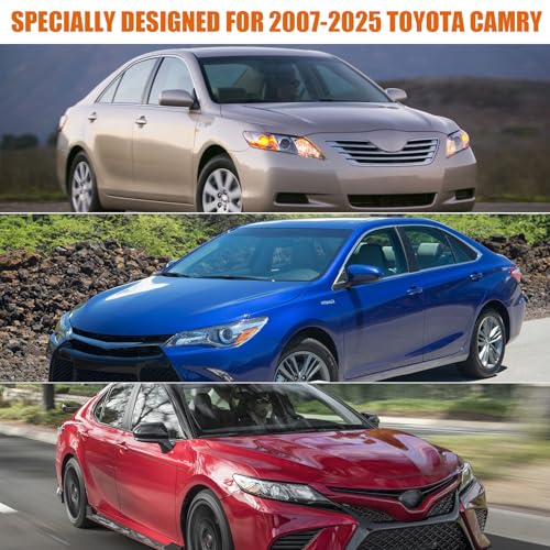 Image of Waterproof Car Covers Replace for 2007-2025 Toyota Camry, 6 Layers Silver All Weather Custom-fit Car Cover with Zipper Door & Windproof Bands for Snow Rain Dust Hail Protection