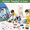 51u33mznc9l - MITCIEN Kids Camping Set with Campfire, Play Tent , Binoculars, Oil Lantern, Toddlers Pretend Cutting Fruits, Marshmallow, Camping Toys Play Set for Boys Girls 3-5 Year Old and Up Indoor Outdoor Toys - Kids Camping Set