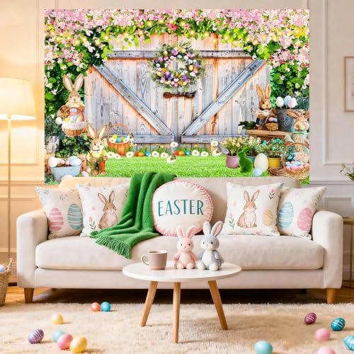 Fondo Fotográfico de Pascua 7x5 ft Verde miniatura 6