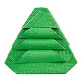 10 Pre-Folded Christmas Tree-Shaped Standing Napkins - Image 1