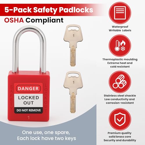 Image of Lockout Tagout Kit Electrical Loto 67PCS OSHA Compliant Safety Kit