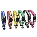 NETUME Paquete de 6 Collarines para Gatos, Collarines Reflectantes para Gatos, Liberación de Seguridad con Campana, Collar Ajustable para Gatos de Liberación Rápida con Hebilla
