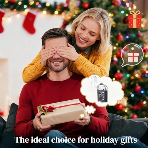 Image of Gadget Deals- Cigarette lighters for Men | Lighter Cigarette | Electric Lighter Rechargeable - Type c Rechargeable- Windproof FlamelessLighter