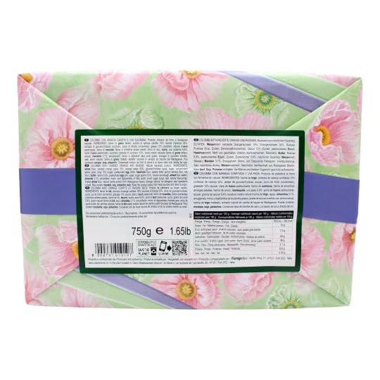 Klassische Artisan Colomba Cake (Taube) mit Kandierten Orangen und Rosinen in einer Geschenkverpackung 750gr