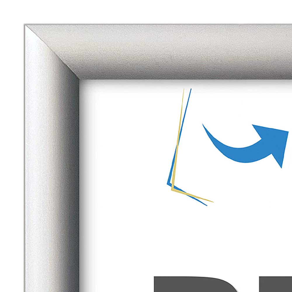 DisplayLager Kundenstopper Alu-Line DIN A3 für 2 Plakate (beidseitig) - Plakatständer Gehwegaufsteller Werbetafel (Vertikal)