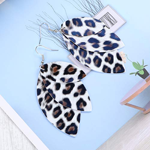 Boucles d'oreilles en cuir léopard en forme de larme, le cadeau rétro idéal pour elle - 4