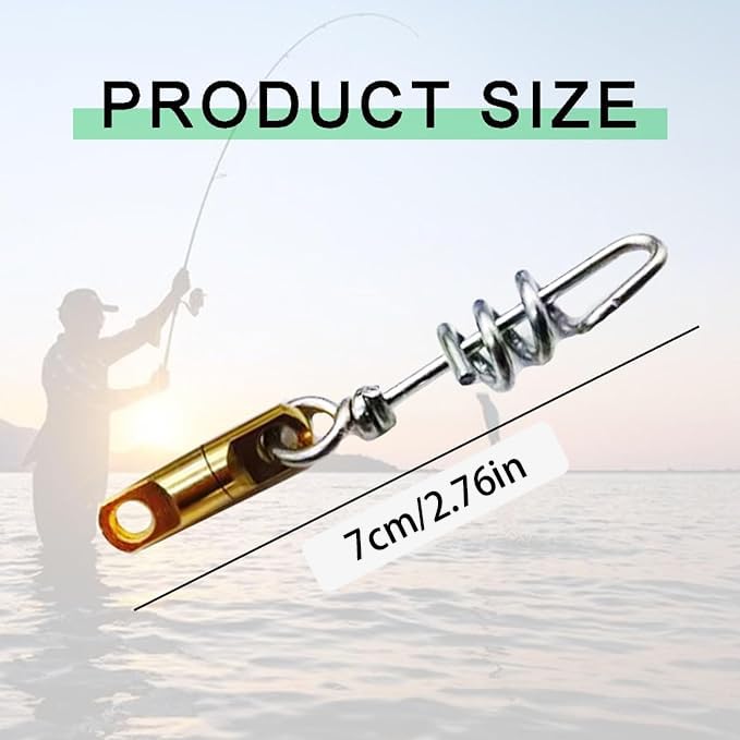 Leewoth 2pcs Corkscrew Swivel Snaps Fishing Corkscrew Swivels Stainless Steel Fishing Swivels 500lbs Ball Bearing Pigtail Swivel for Saltwater Freshwater : Sports & Outdoors