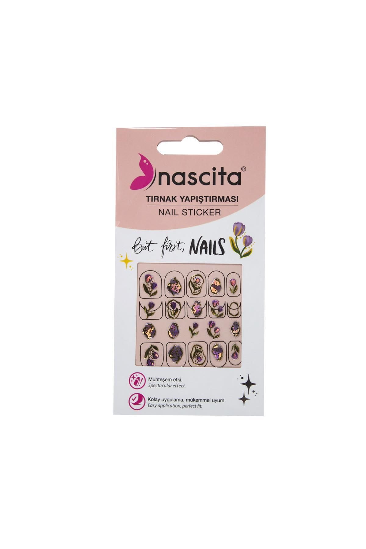 nascita Lale Desenli Tırnak Stickerı - 33