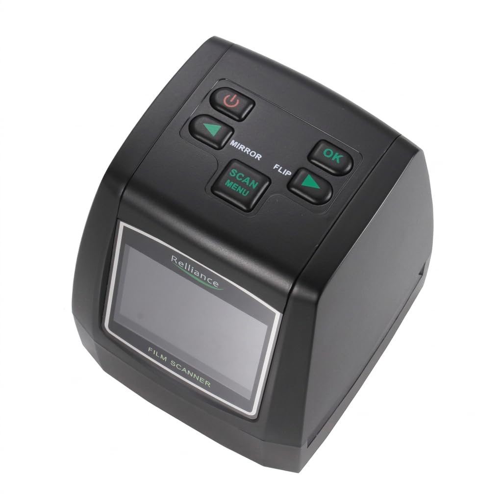Scanner per pellicole e diapositive ad alta risoluzione, converte 35 mm/135 mm/126 mm/110 mm a colori e negativi monocromatici in foto digitali da 22 MP, schermo LCD da 2,4 pollici, memoria integrata