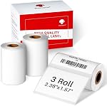 Phomemo Thermal Address Labels, Back to School Supplies, Multi-Purpose Self-Adhesive Tag for M110/M220/M150/M250 Label Makers, 1.96'' x 1.18'' (50 x 30mm), 230 Pcs/Roll, 3 Rolls
