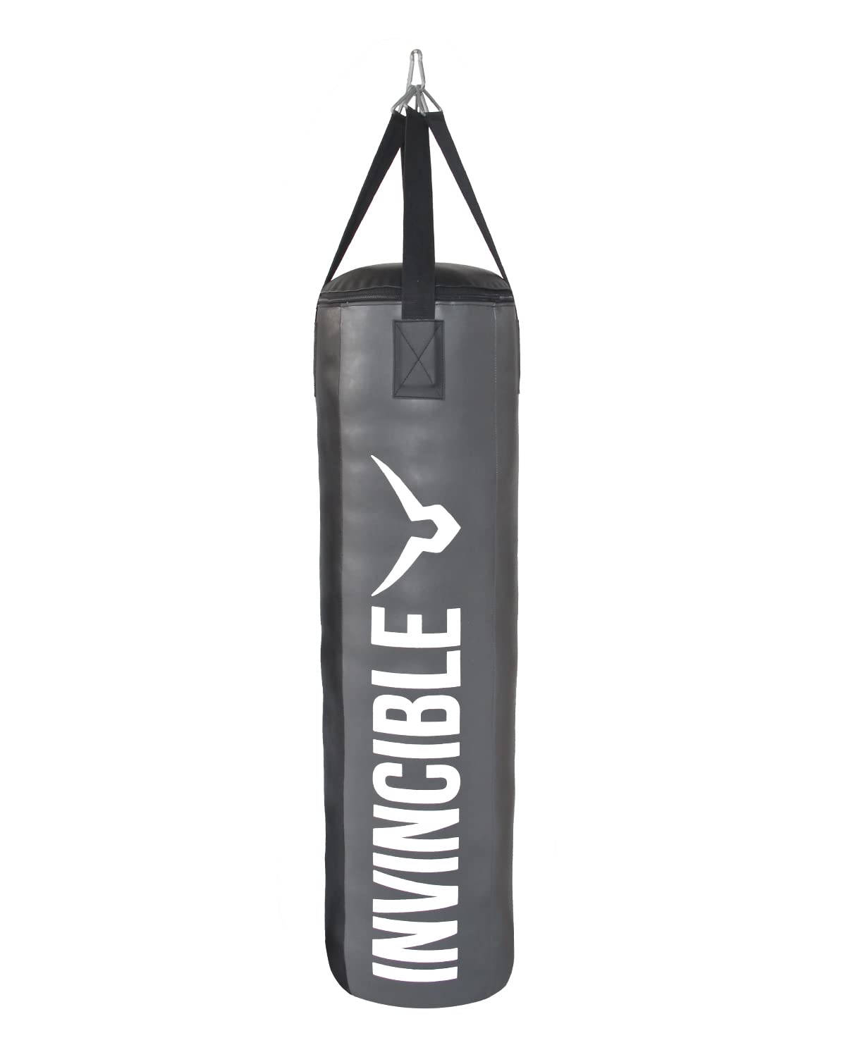 Invincible Power Punching Filled Bag (Boxing/MMA/Kickboxing/Muay Thai) Black Grey 2.5 Ft