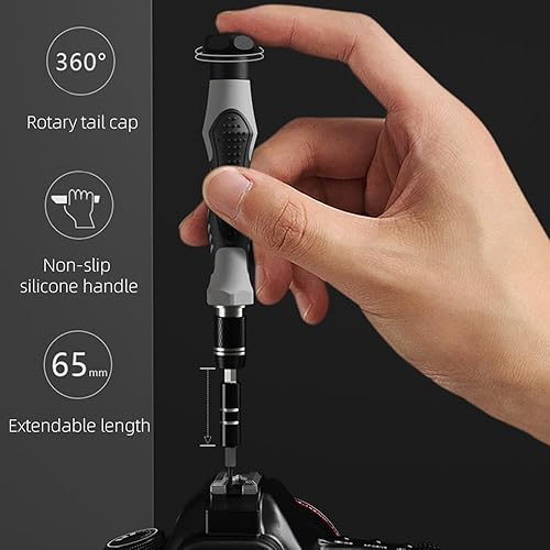 Miniatura 6 de Juego de destornilladores de precisión pequeños 132 en 1, kit de herramientas de reparación mejorado (con 108 puntas de destornillador magnético),