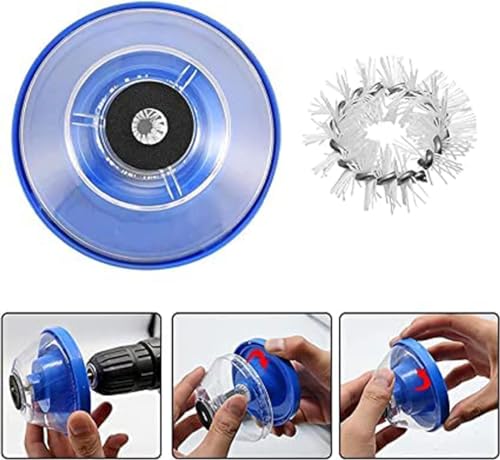 Image of Drill Machine Attachment Combo Tools Kits set Angle Drive, Drill bit Extension, Drill bit Sharpner and Drill Dust Collector (T 598, DRIL001, DDC-3006 /3018)(Blue)