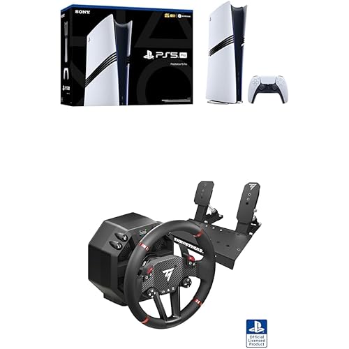 PlayStation 5 Pro Console with Thrustmaster T598 Direct Drive Racing Wheel Bundle (PS5, PS4, PC Compatible)