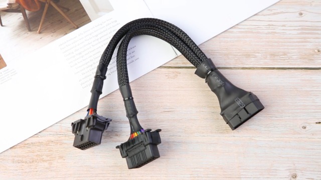 Image of bbfly-B6 OBD2 Splitter OBDII Extension Cable Adapter (1FT /30CM) (10Pack)