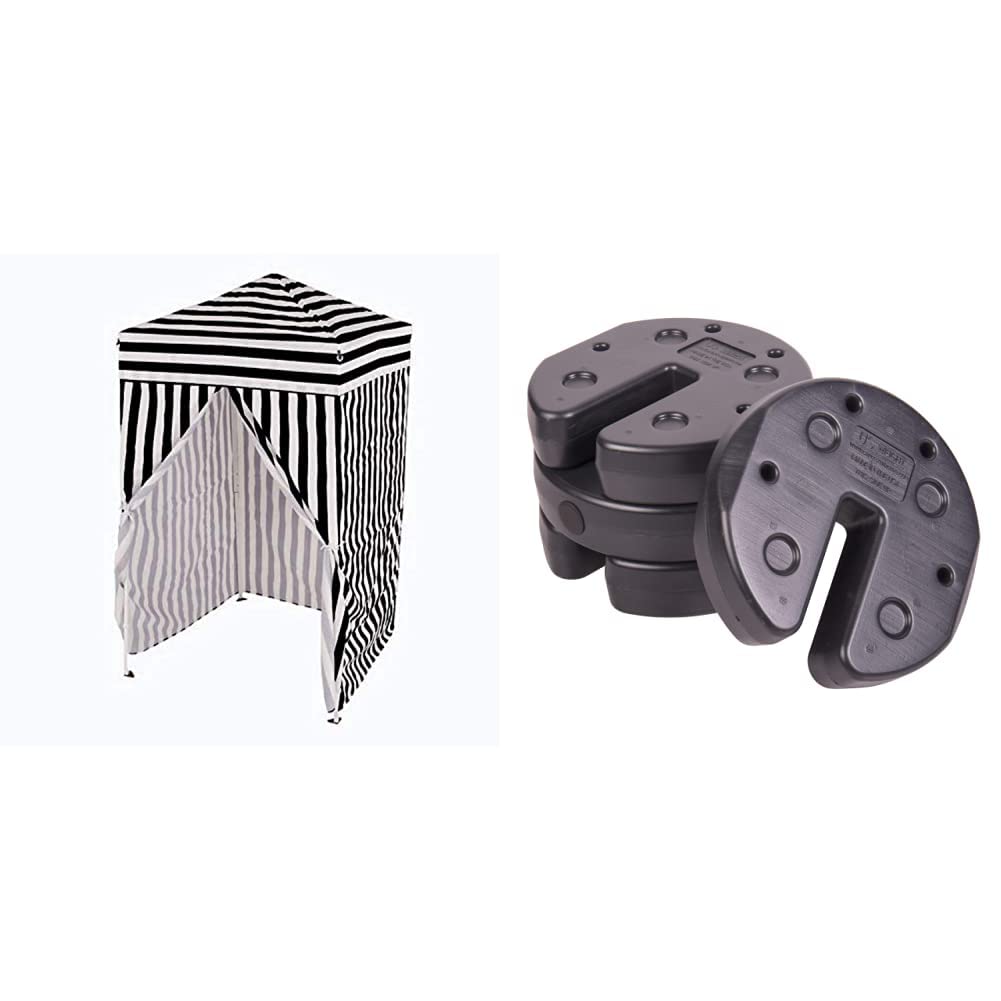 Impact 4'x4' Pop up Changing Dressing Room & US Weight Tailgater Canopy Weights with No-Pinch Design for Easy, Safe Installation, and Removal to Secure Tents, Canopies, and Umbrellas at Outdoor Events