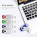 KOOTION 5 Pack 32GB USB 3.0 Flash Drives Swivel USB Stick Thumb Drives with High-Speed Transfer(Colors: Black, Blue, Green, Purple, Red)