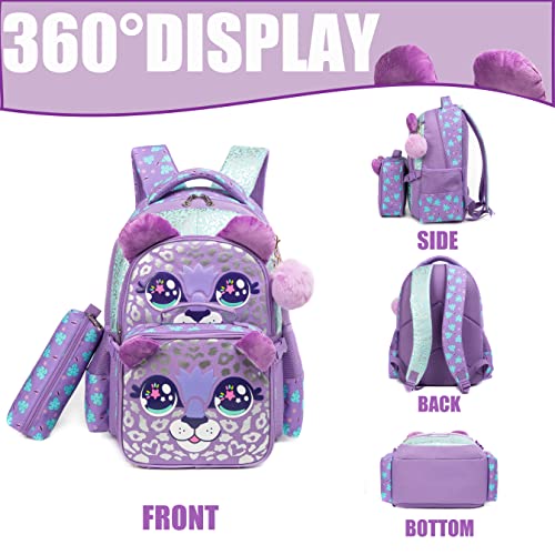 Image of Kids Backpacks for Girls School Bag with Lunch Box School Backpack for Girls Set Cute Bookbag for Kindergarten