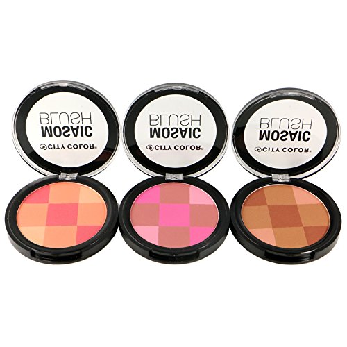 3pc City Color Mosaic Blush Compact set of 3 shades #C0010