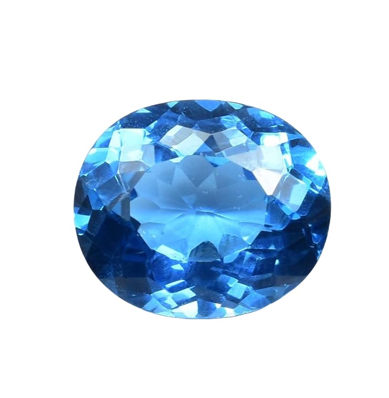 Aigue-marine naturelle 16x14mm ovale taillée pour bague et pendentif DIY