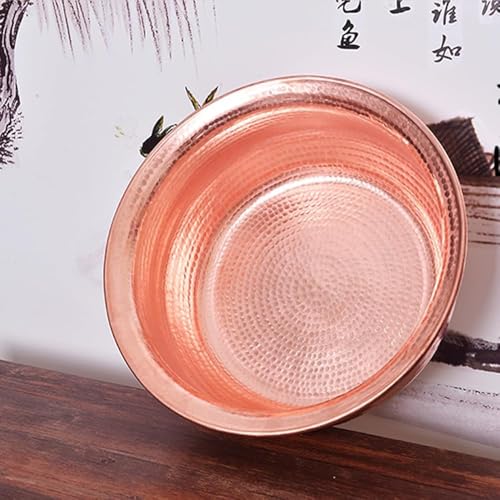 Lavabo portátil de cobre martillado a mano, capacidad de 8 litros para relajación, bodas, lavado facial y baño de pies