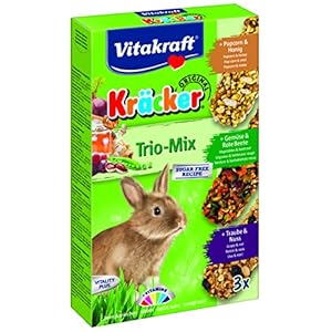Vitakraft Kräcker Trio-Mix popcorn/groente/noot konijn 3in1
