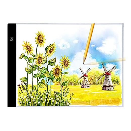 A4 Size Ultra-Thin Portable LED Light Box Tracer 7500K White LED Artcraft Tracing Light Pad Light Box w 3 Level Brightness for 5D DIY Diamond Painting Artists Drawing Sketching Animation