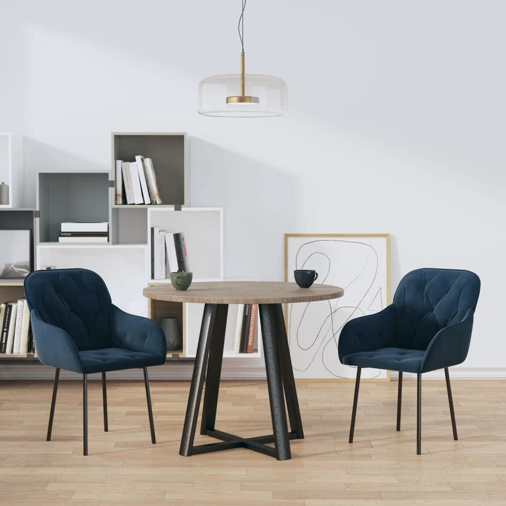 ZEYUAN Sillas de Comedor 2 Unidades Terciopelo Azul, Sillas Cocina, Sillas Nordicas, Silla Salon, Sillas Sala De Espera, Mueble Salon - 344844